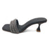Black And Gold 4536 Crystal Strap Heel Sandal For Women